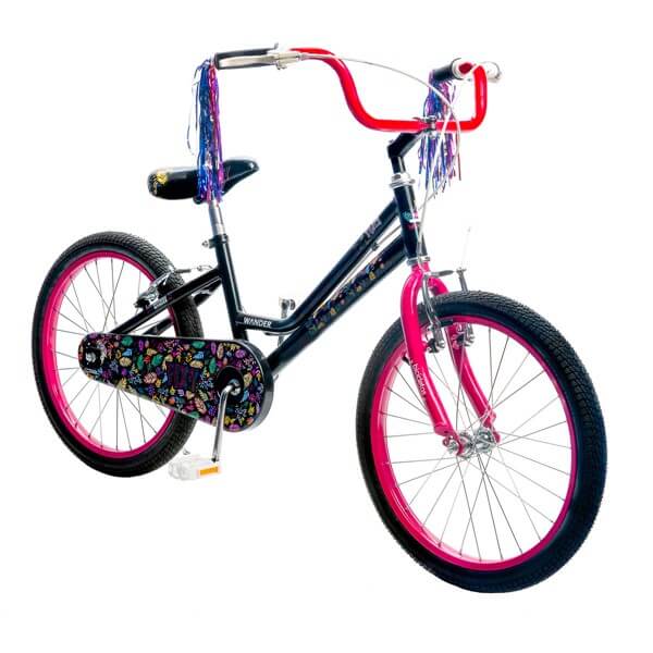 bicicleta wander pixy20 negro-rosa 2