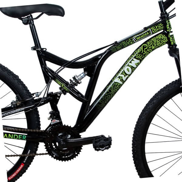 bicicleta wander flow verde-negro 3