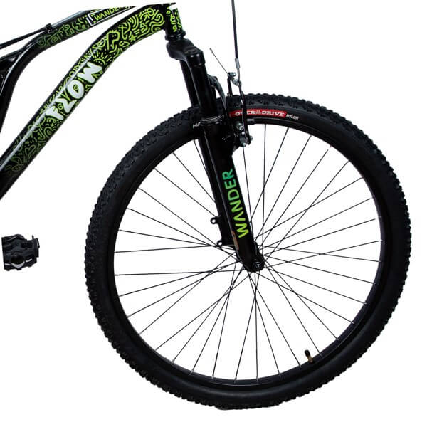bicicleta wander flow verde-negro 5