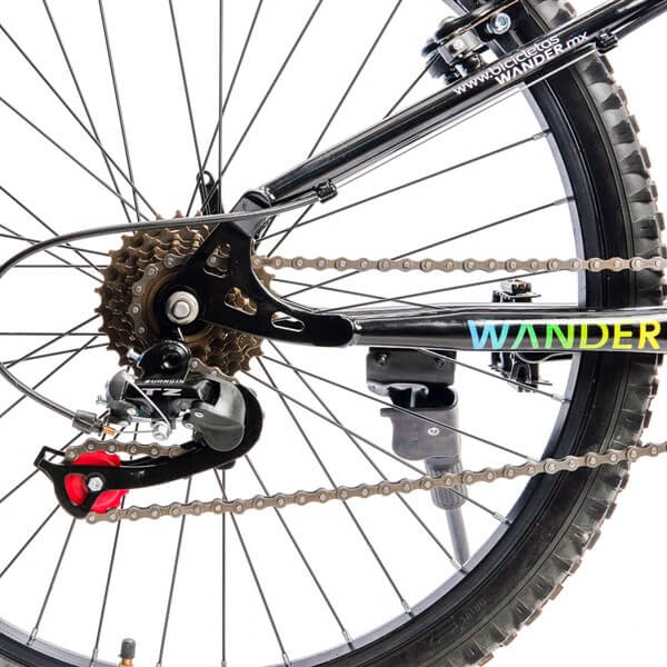 bicicleta wander glitch negro verde 4